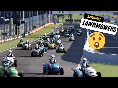 36 Lawn Mower Race!! CARNAGE! | Assetto Corsa | Multicam Footage